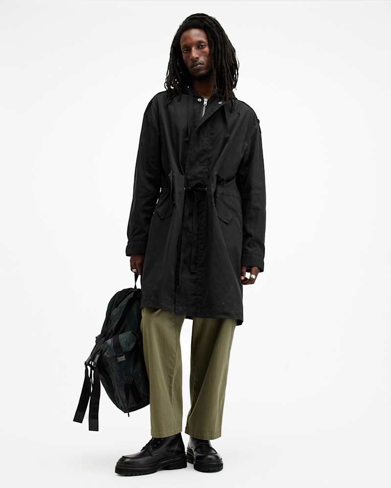 Birdman Hooded Oversized Parka Coat