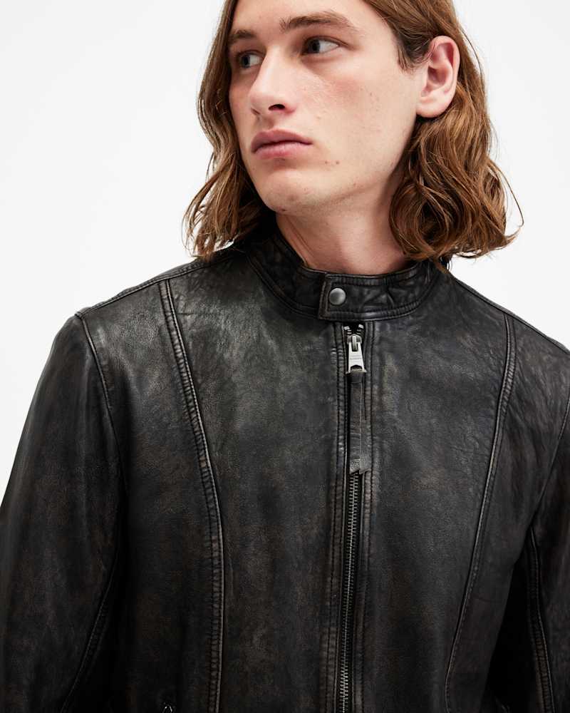 Murphy Tab Collar Leather Jacket