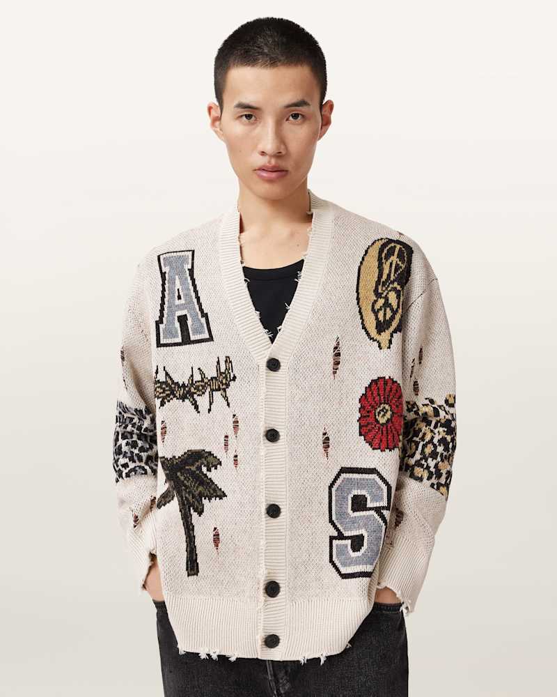 Foxx Jacquard Oversized Cardigan