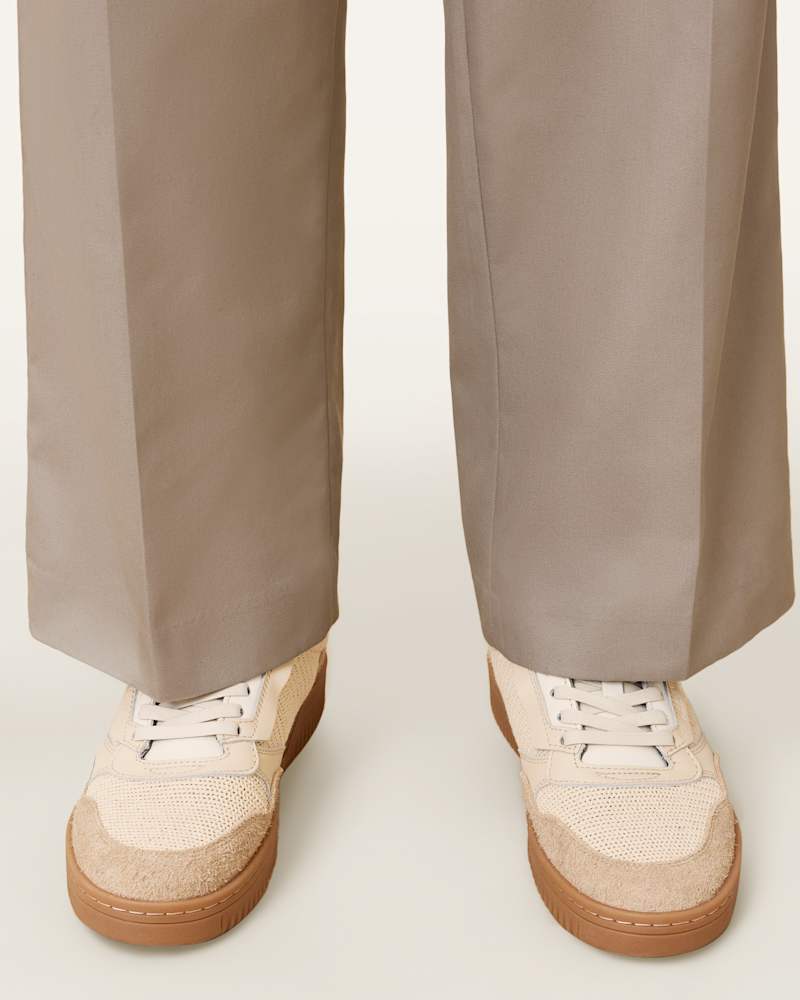 Regan Mesh And Suede Low Top Trainers