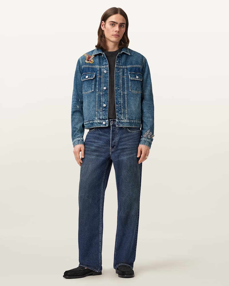 Exile Slim Fit Denim Patch Jacket