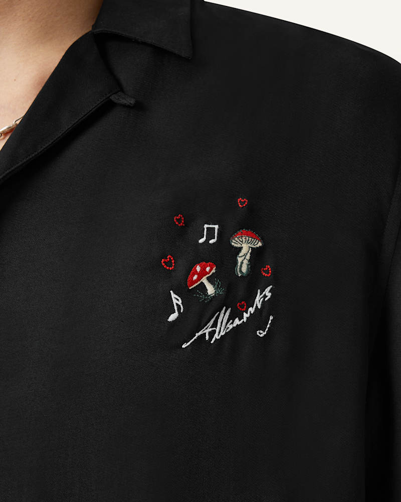Fungi Embroidered Short Sleeve Shirt