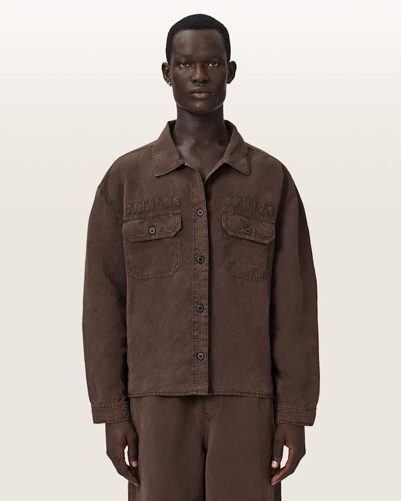 Korten Linen Blend Relaxed Fit Shacket