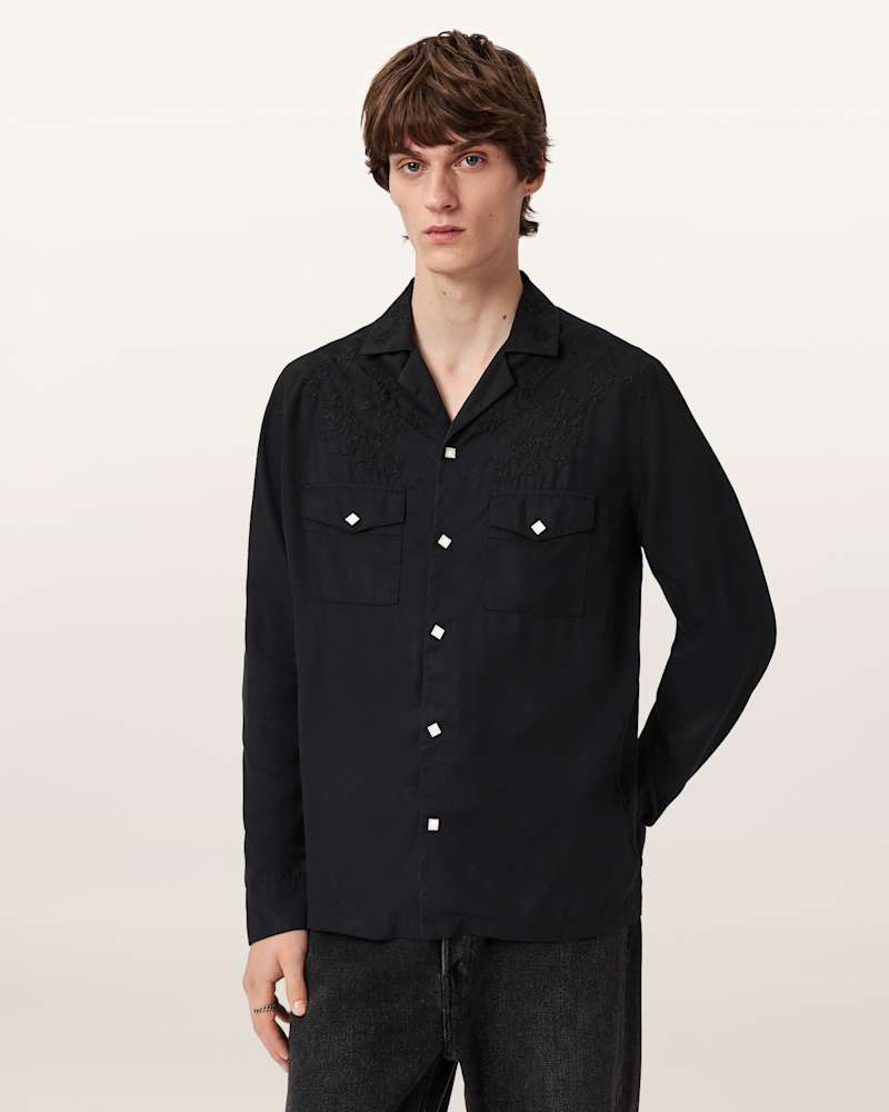 Akan Long Sleeve Embroidered Shirt