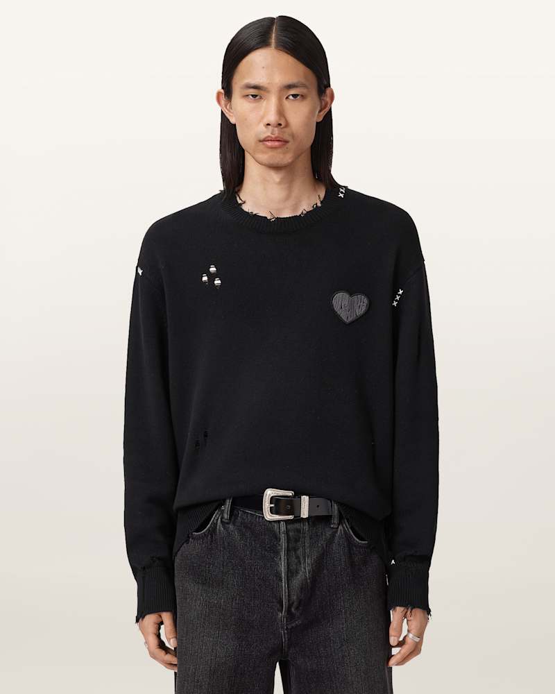 Theo Distressed Embroidered Jumper