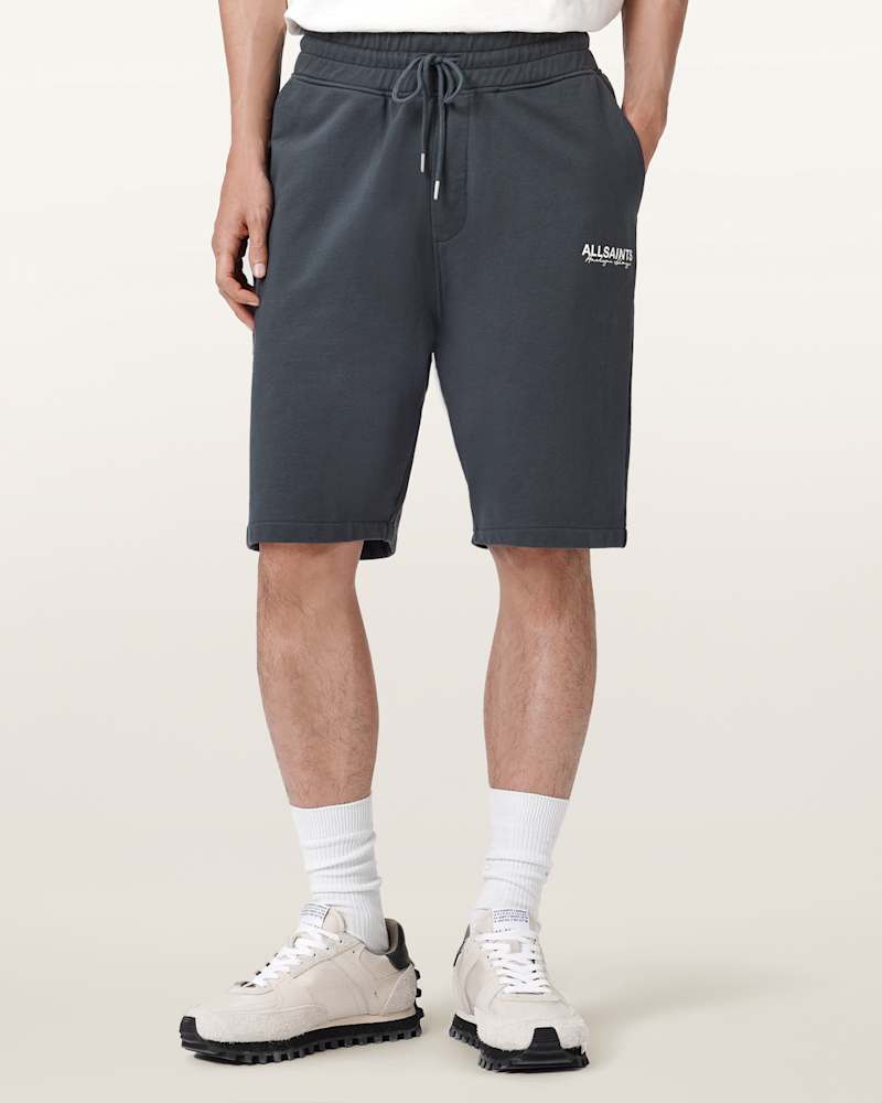 Emblem Mid Rise Cotton Sweat Shorts