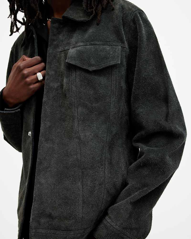 Hopper Suede Trucker Jacket