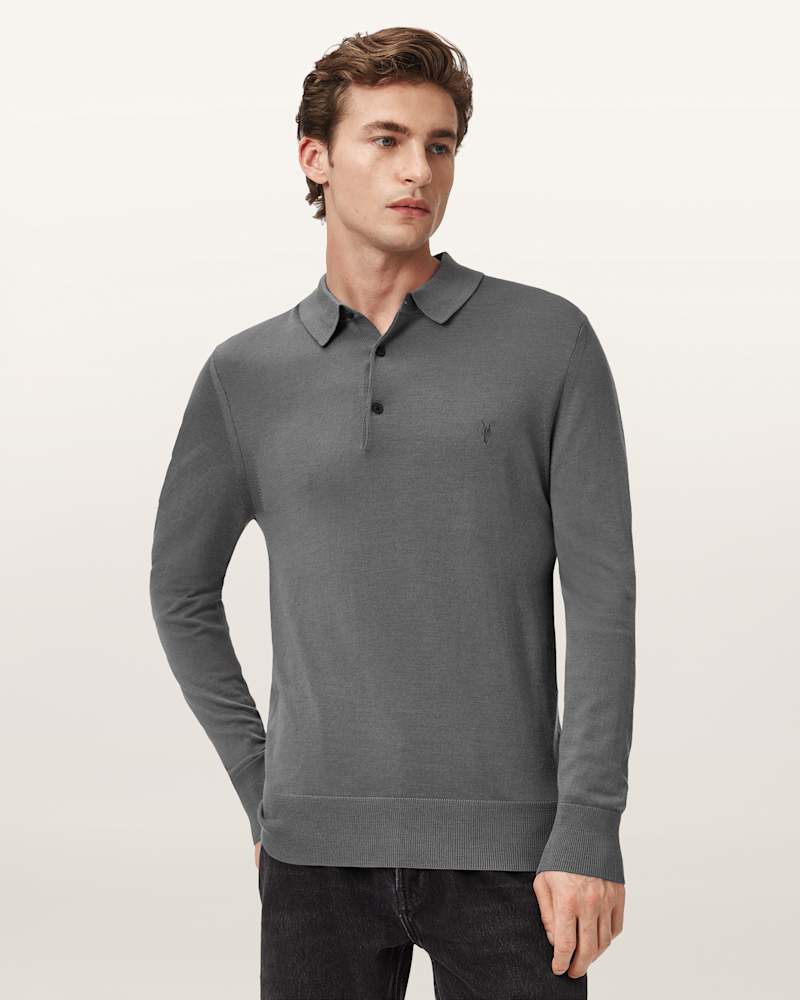 Mode Merino Long Sleeve Polo Shirt