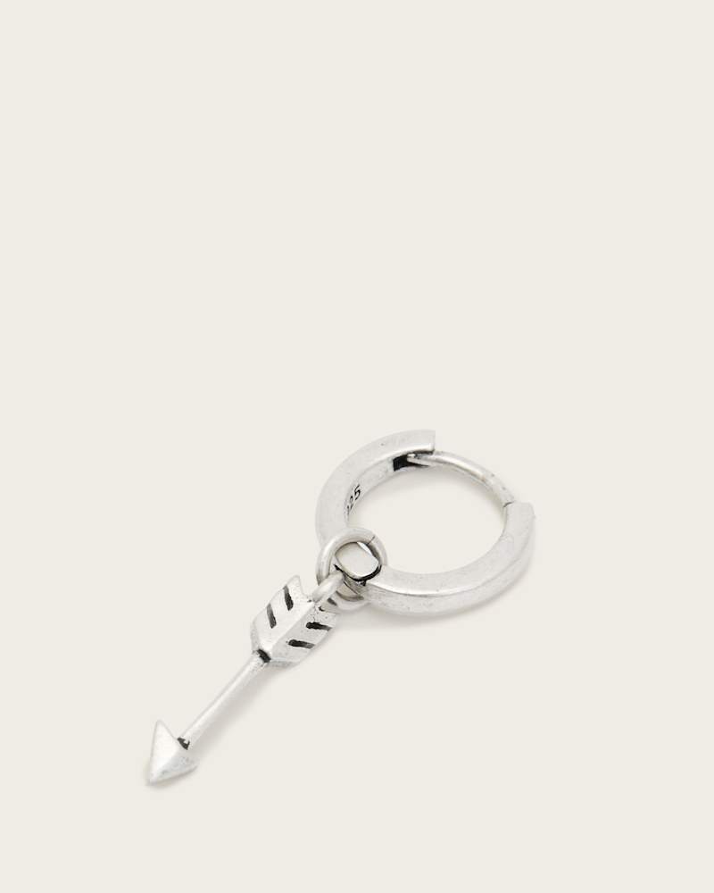 Arrow Sterling Silver Hoop Earring