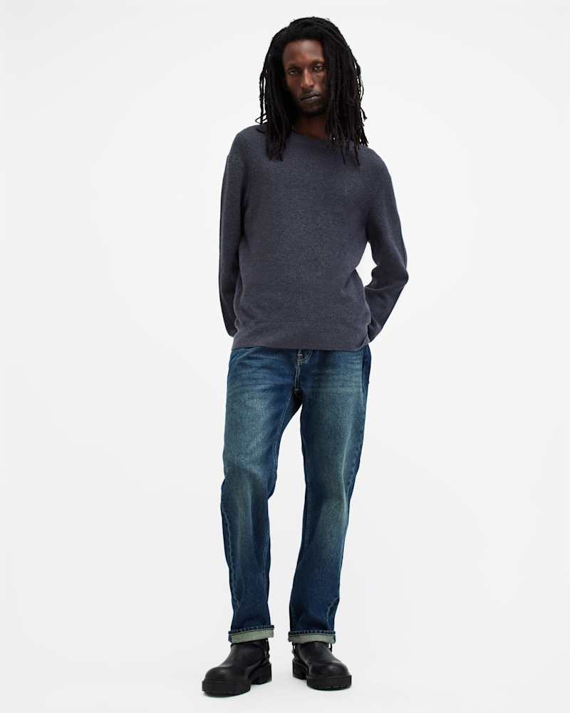 Aspen Waffle Texture Crew Neck Ramskull Jumper