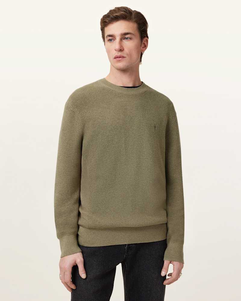 Aspen Waffle Texture Crew Neck Ramskull Jumper