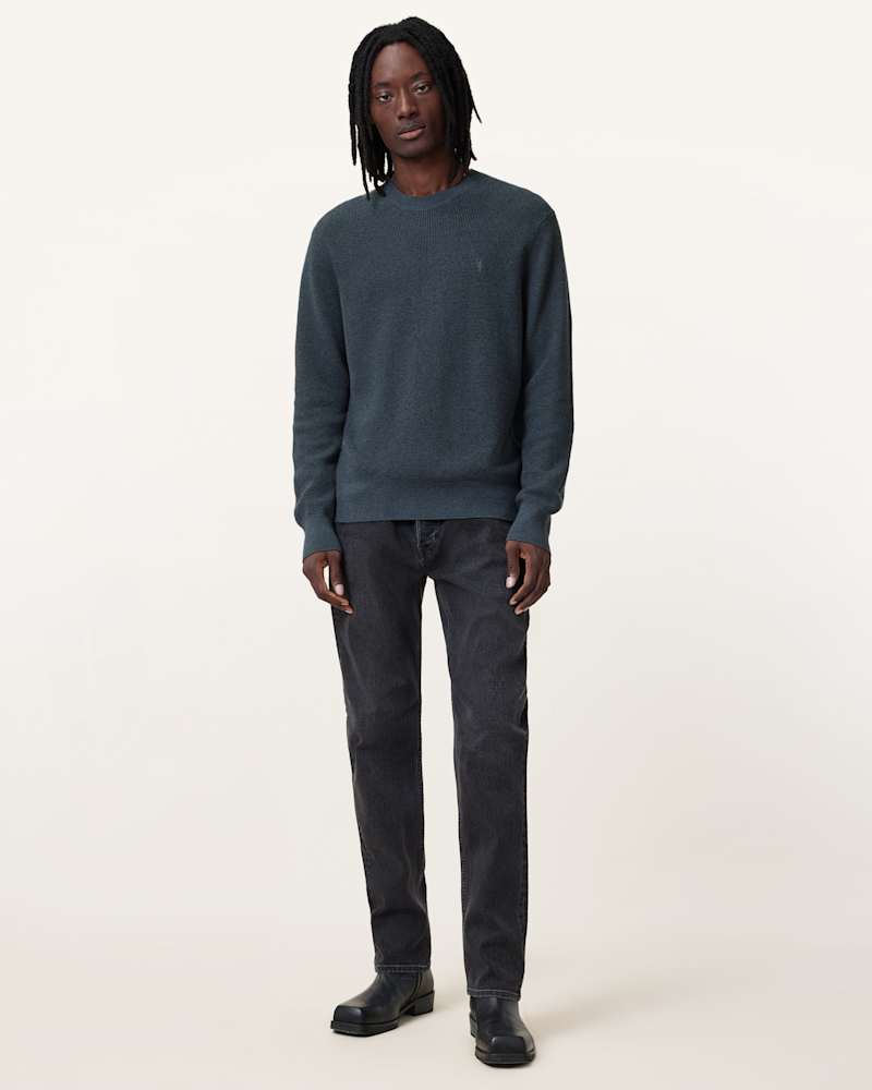 Aspen Waffle Texture Crew Neck Ramskull Jumper