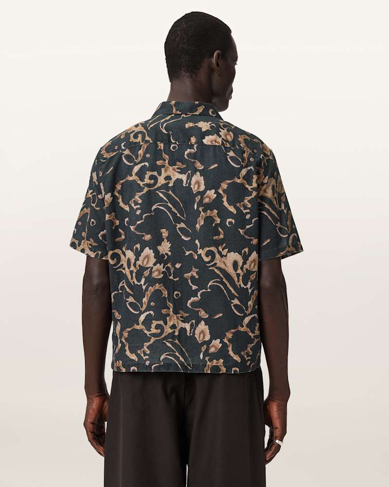 Fortune Short Sleeve Linen Blend Boxy Shirt