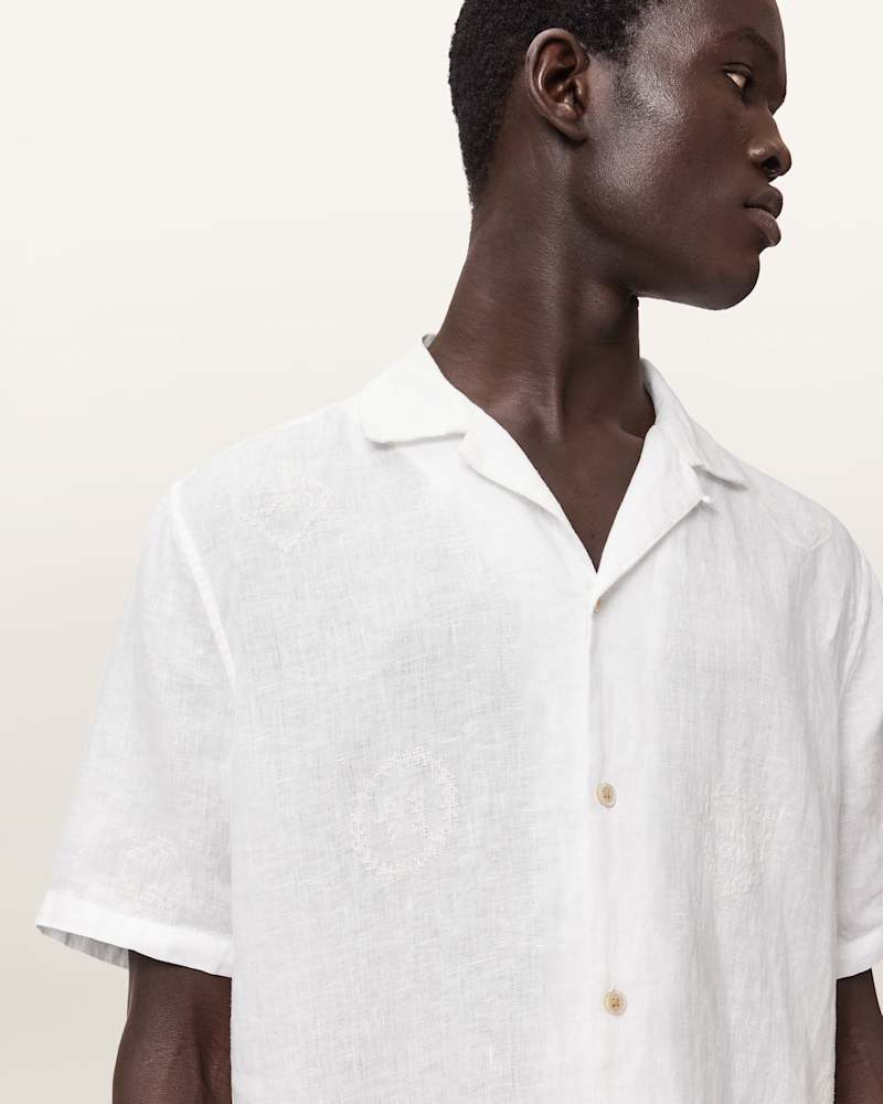 Sepal Short Sleeve Boxy Linen Shirt