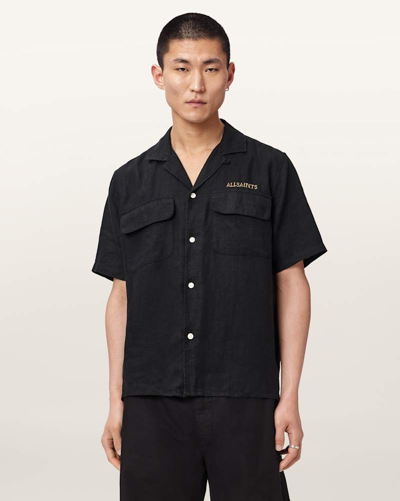 Dunloe Short Sleeve Boxy Linen Shirt