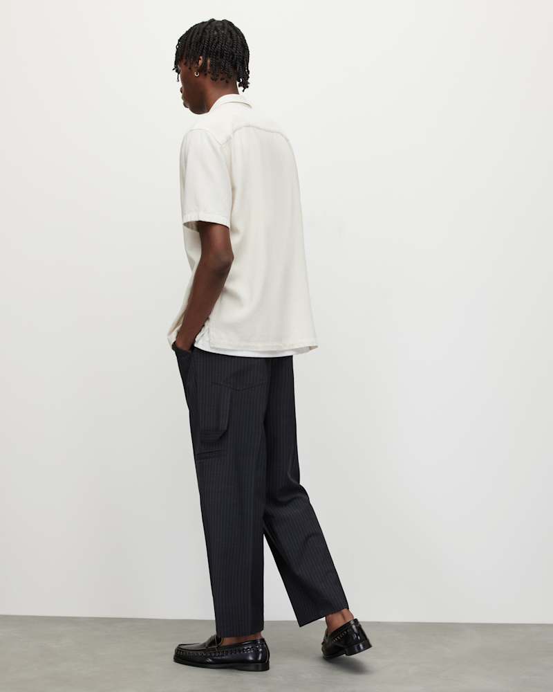 Cairo Pinstriped Straight Trousers