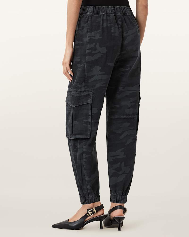 Freda Camouflage Denim Cargo Trousers