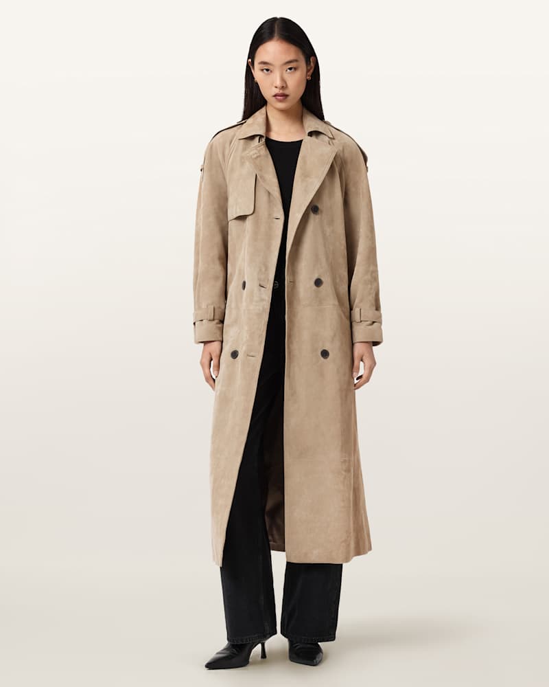 Reed Suede Trench Coat