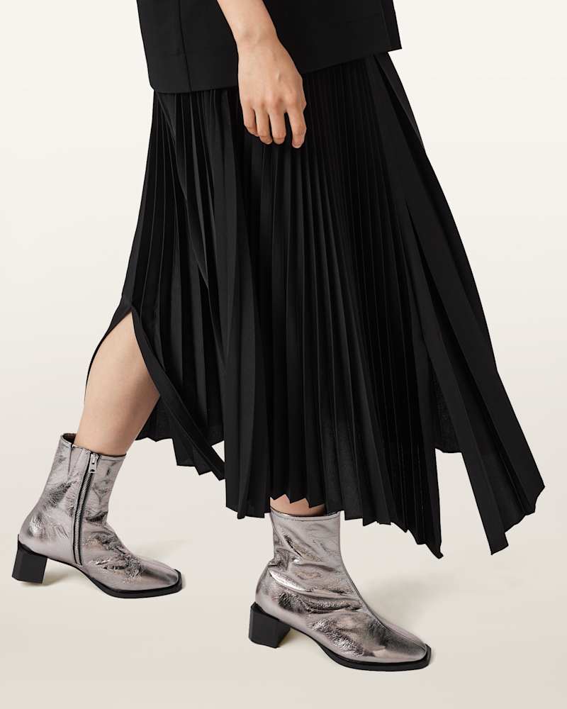 Avril Leather Metallic Boots