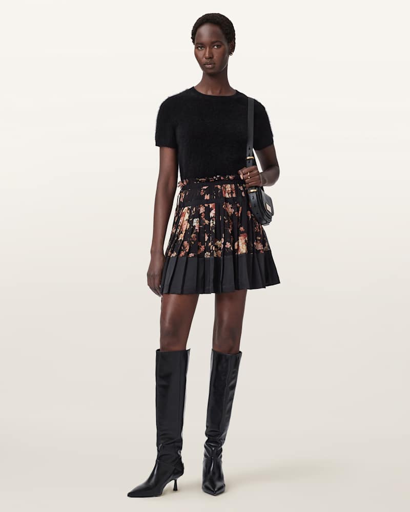 Saffron Satin Mini Skirt