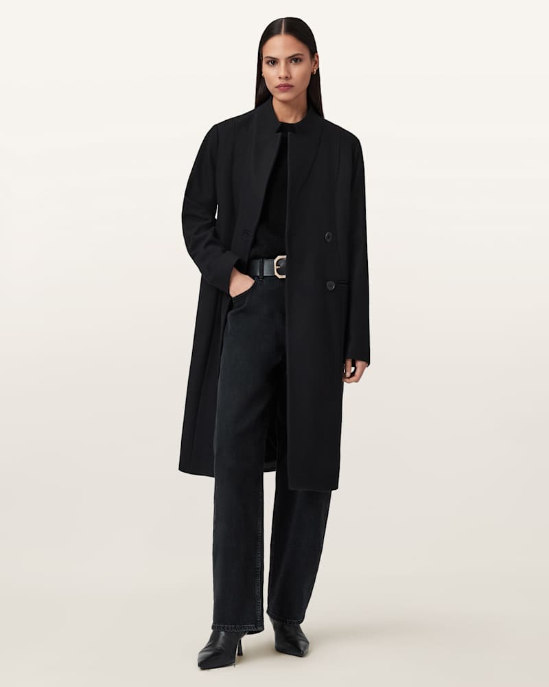 Sidney Wool Cashmere Blend Tailored Coat