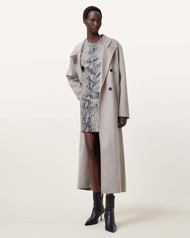 Renai Foil Snake Print Suede T-Shirt