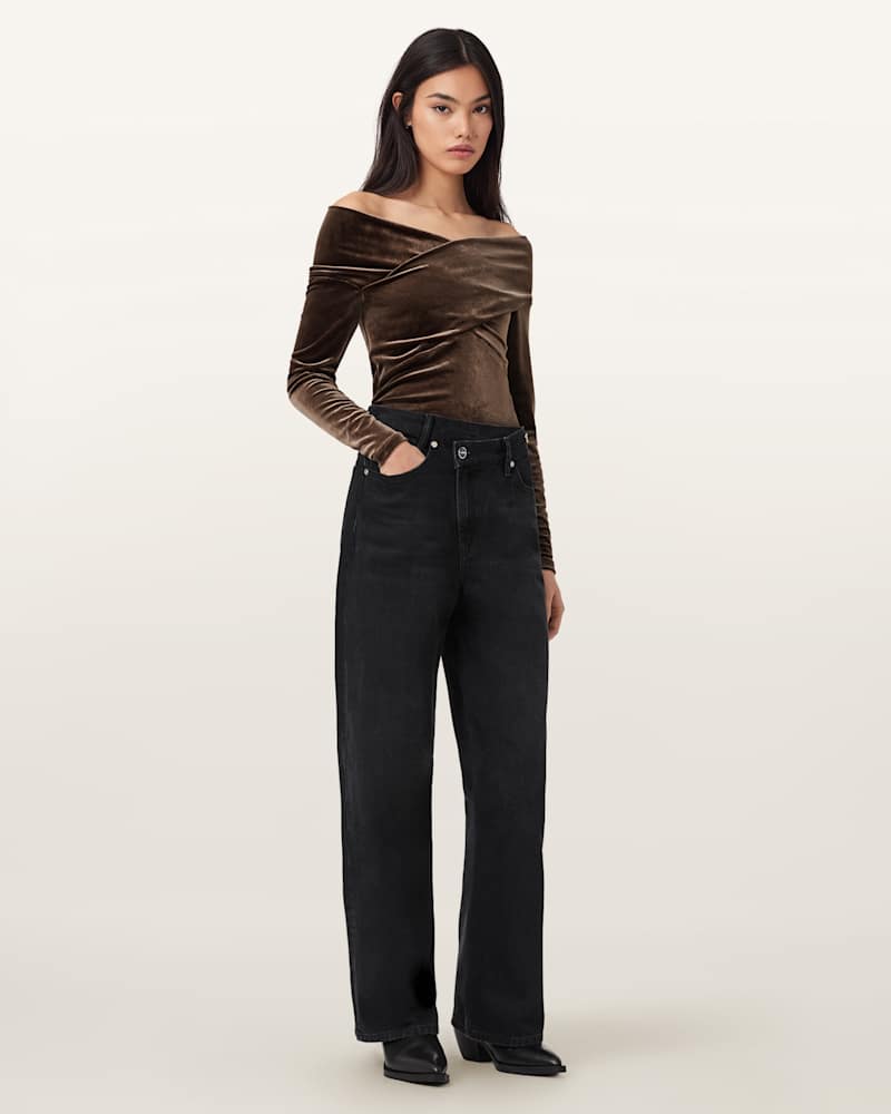 Delta Velvet Wrap Top