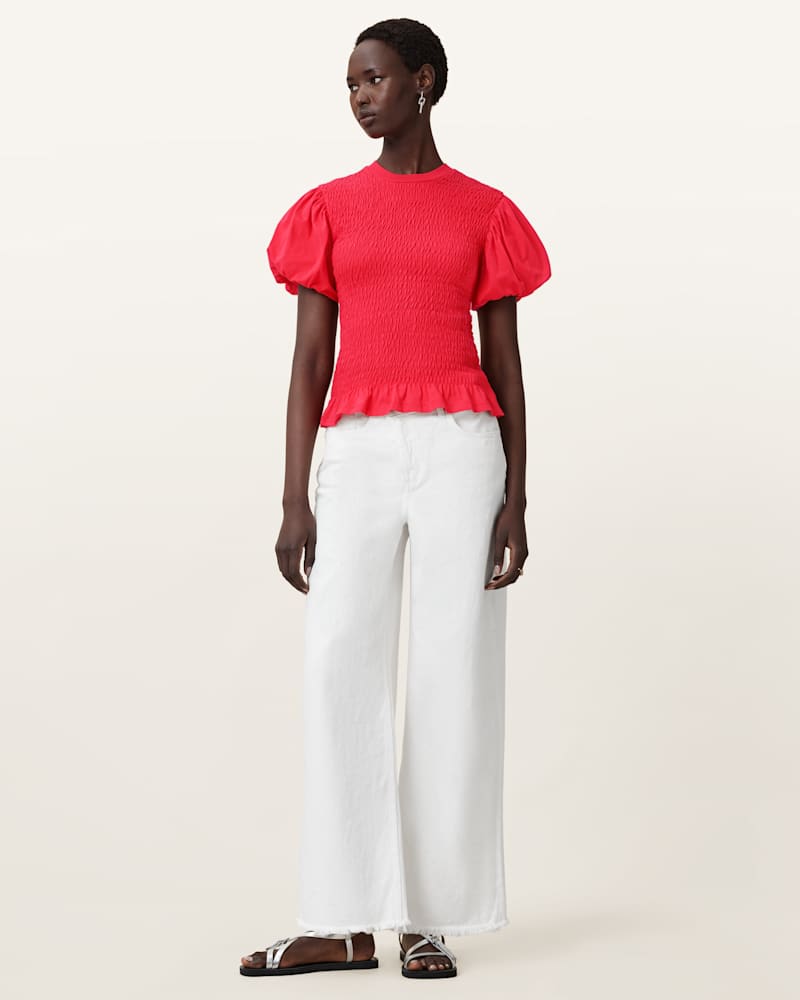 Dael Smocked Slim Top