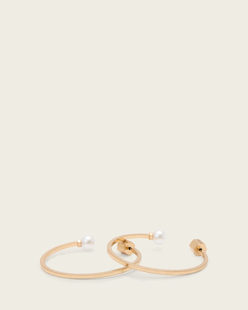 Hazel Pearl Hoop Earrings