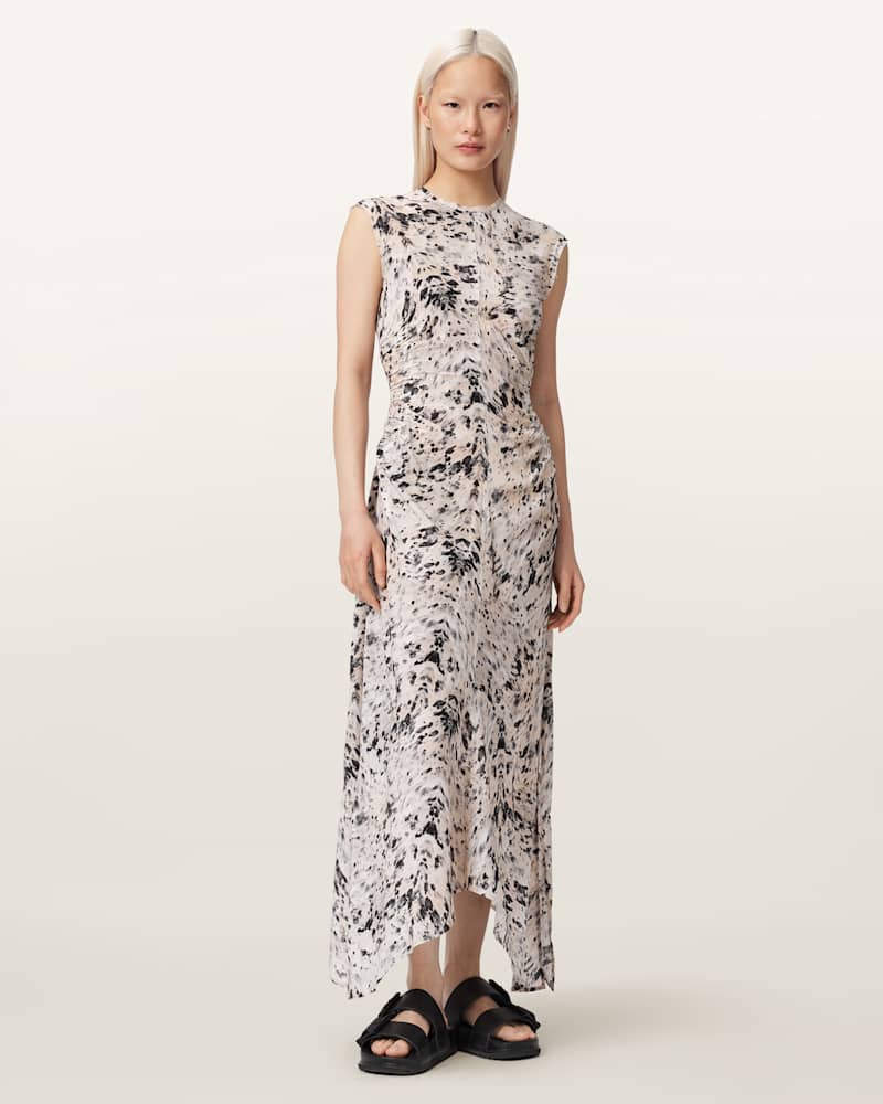 Noor Asymmetric Sleeveless Maxi Dress