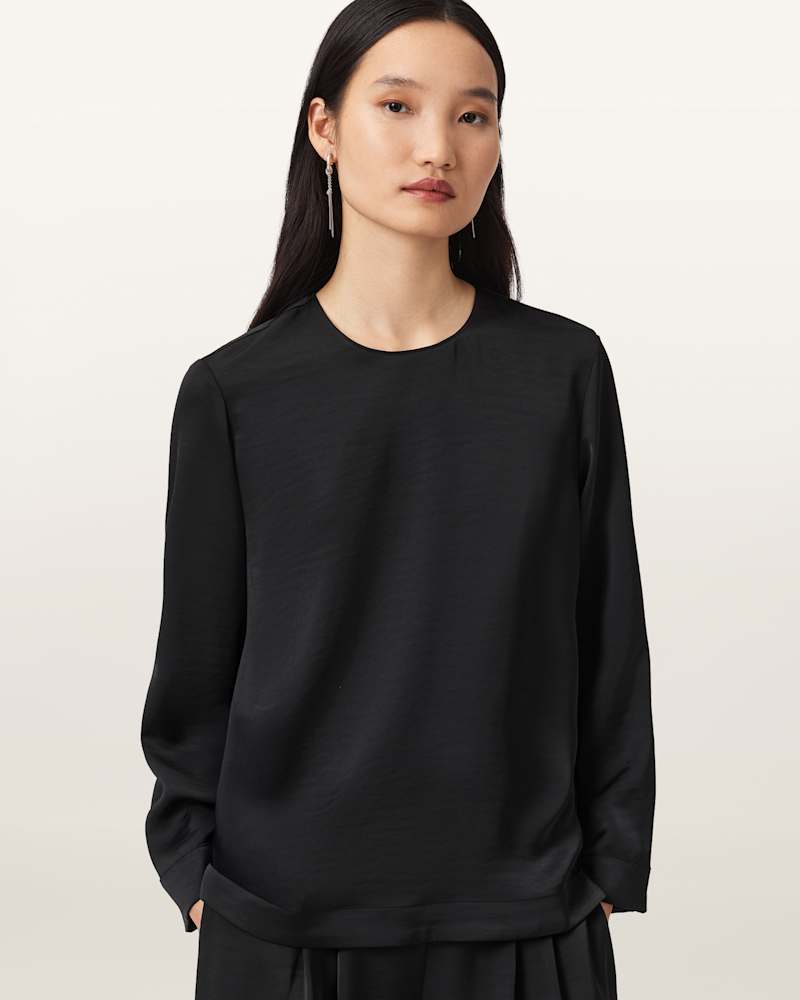 Leanne Satin Relaxed Top