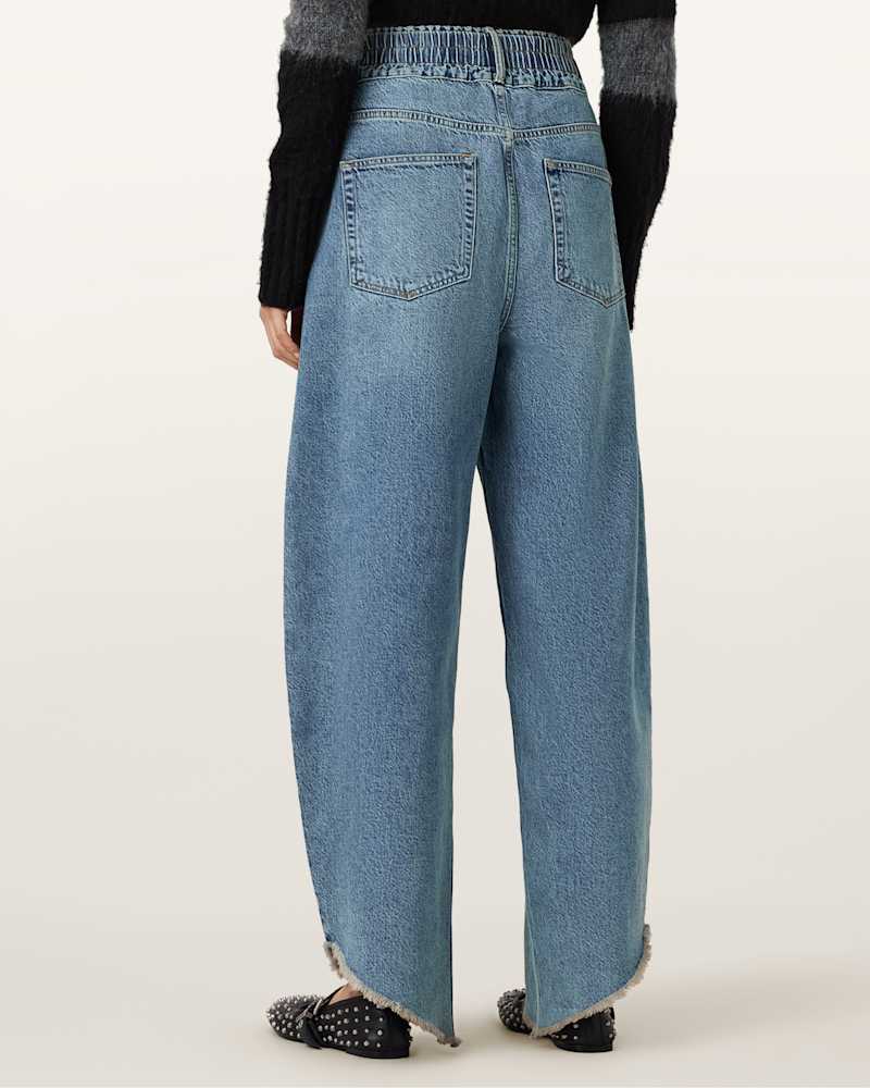 Taylor Frayed Barrel Leg Jeans