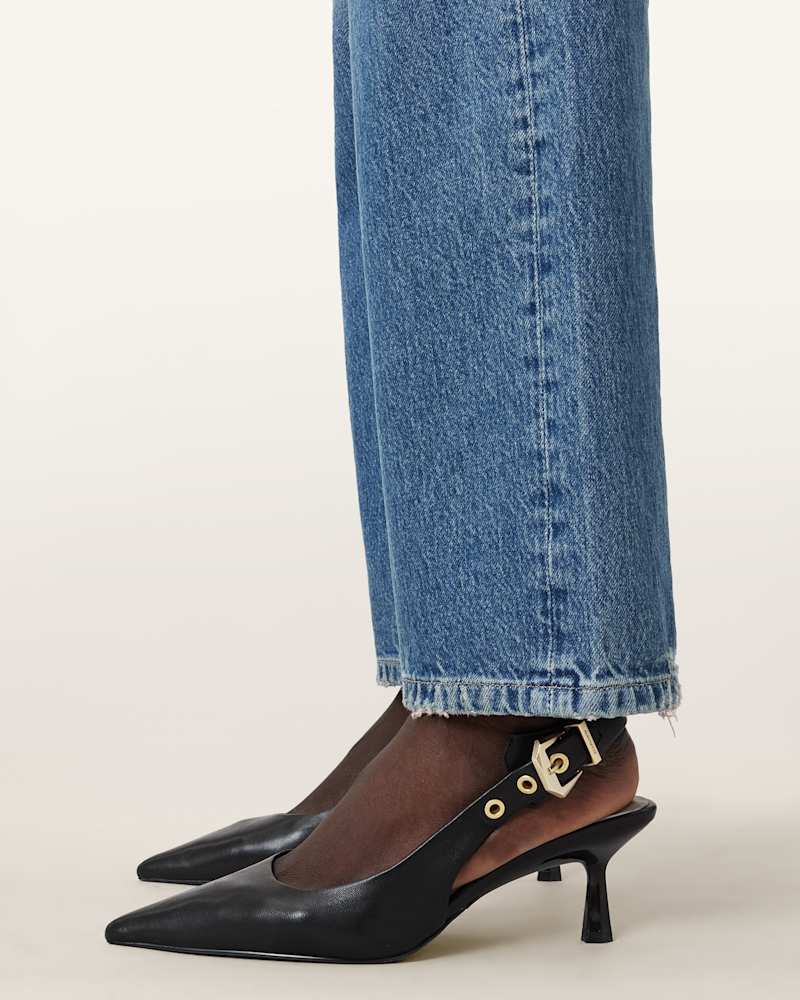 Idiya Leather Slingback Heels