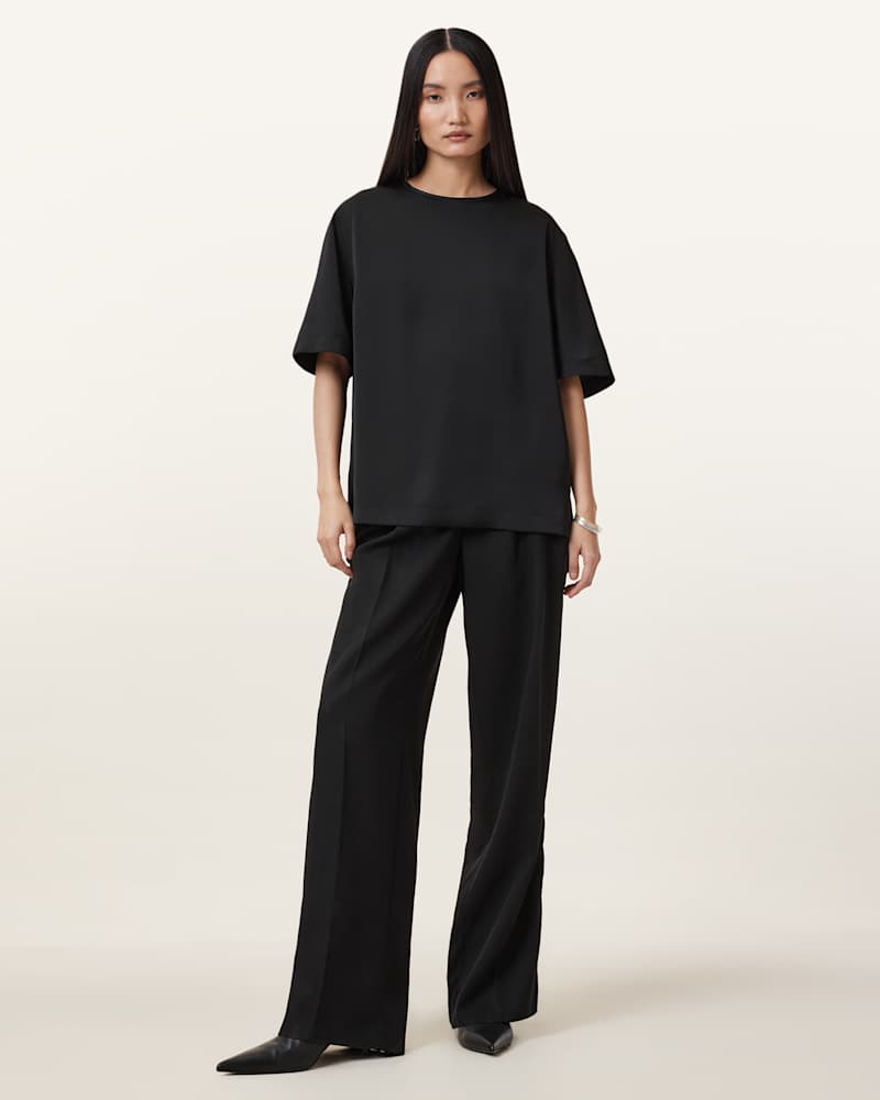 Zenni Mid Rise Wide Leg Trousers