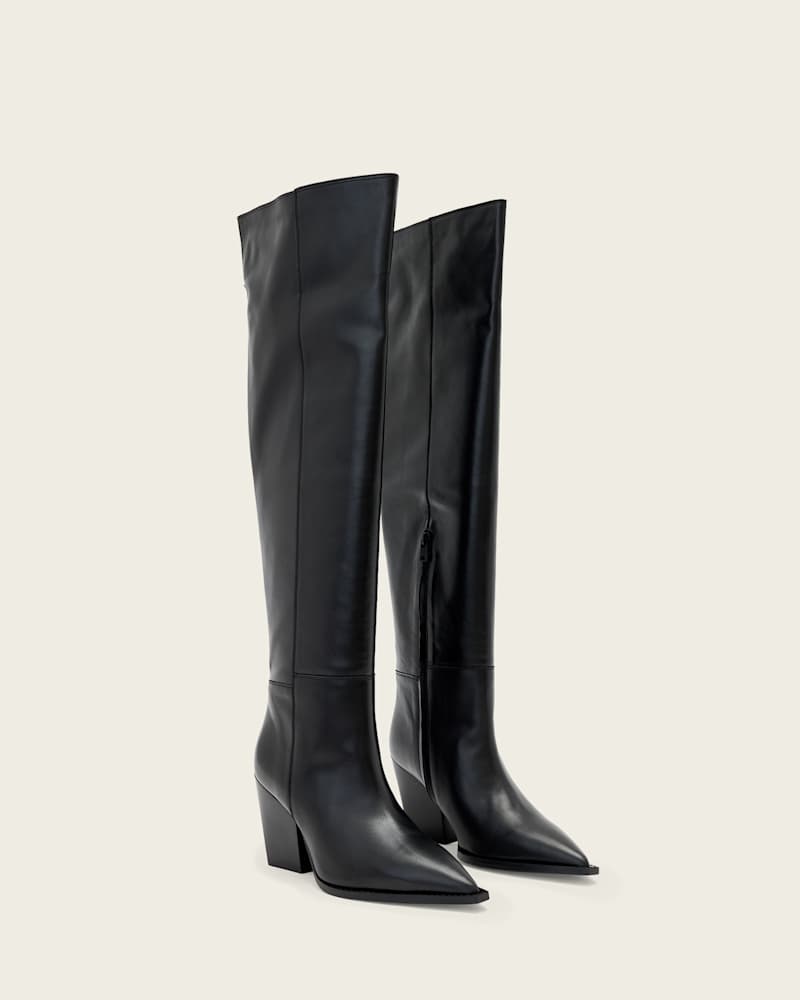Reina Leather Zip Boots