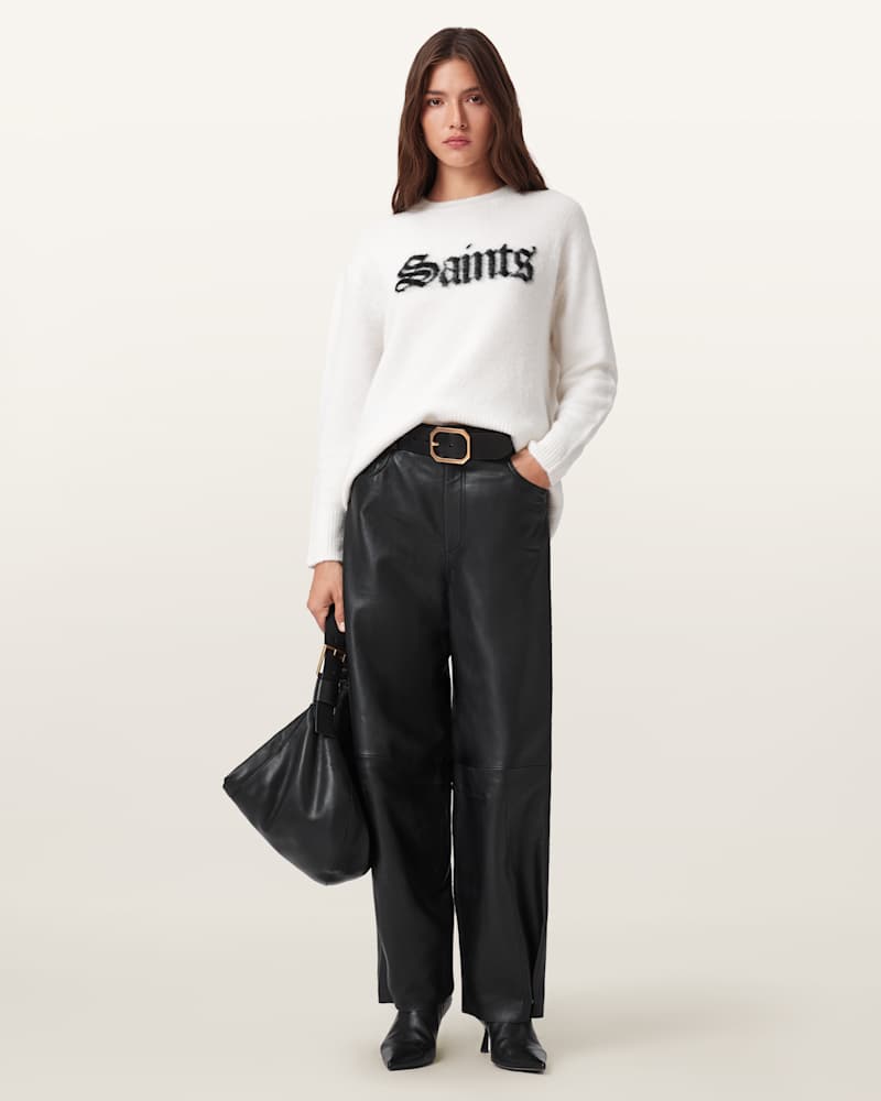 Jett Wide Leg Leather Trousers
