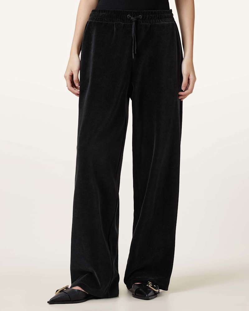 Vin Wide Leg Velvet Joggers