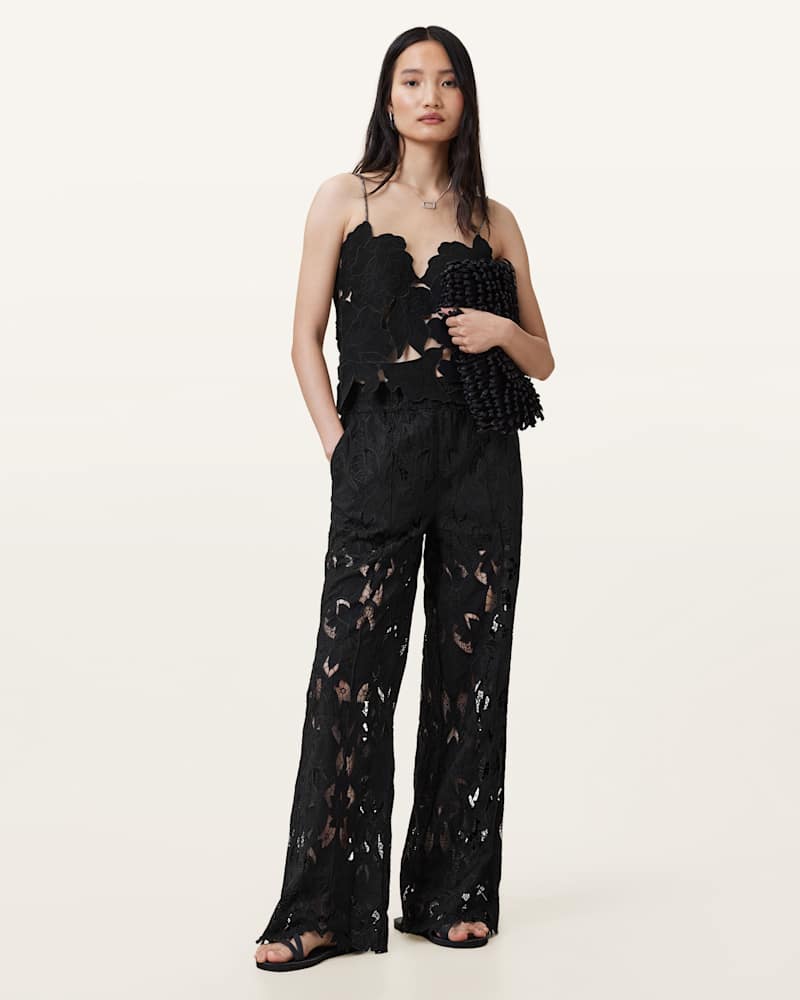 Charli Embroidered Straight Fit Trousers