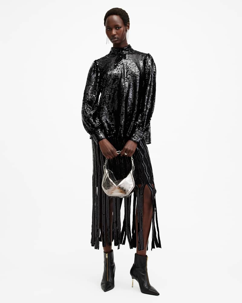 Whitney Long Sleeve Sequin Top