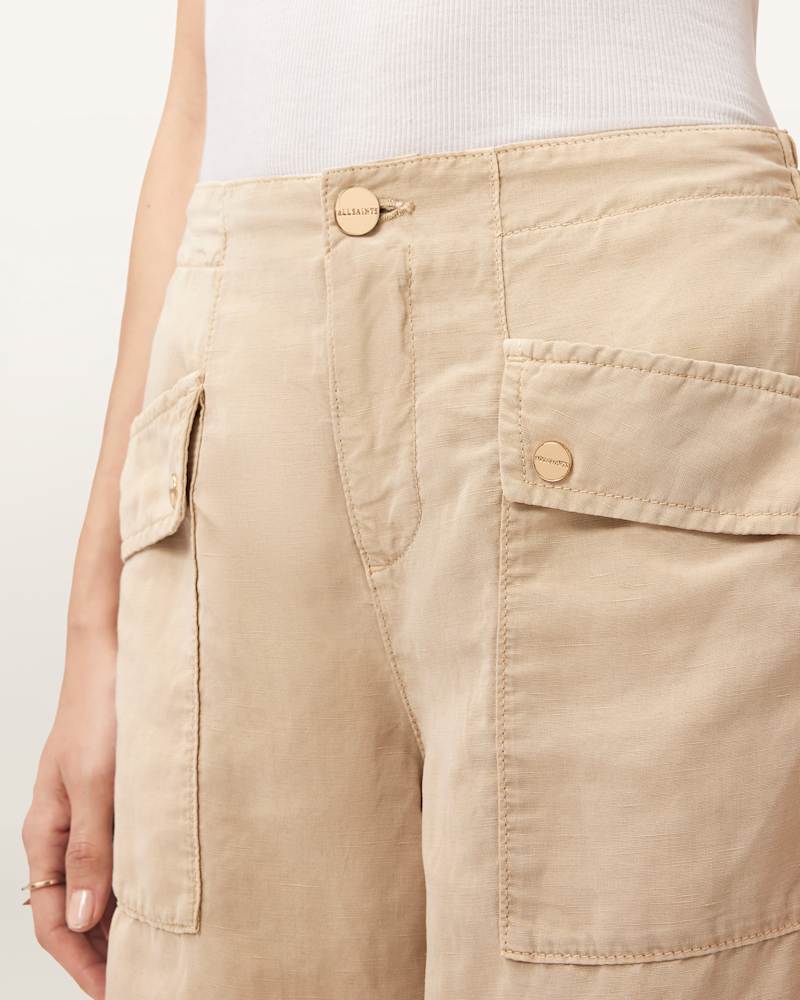 Val Cargo Linen Blend Trousers