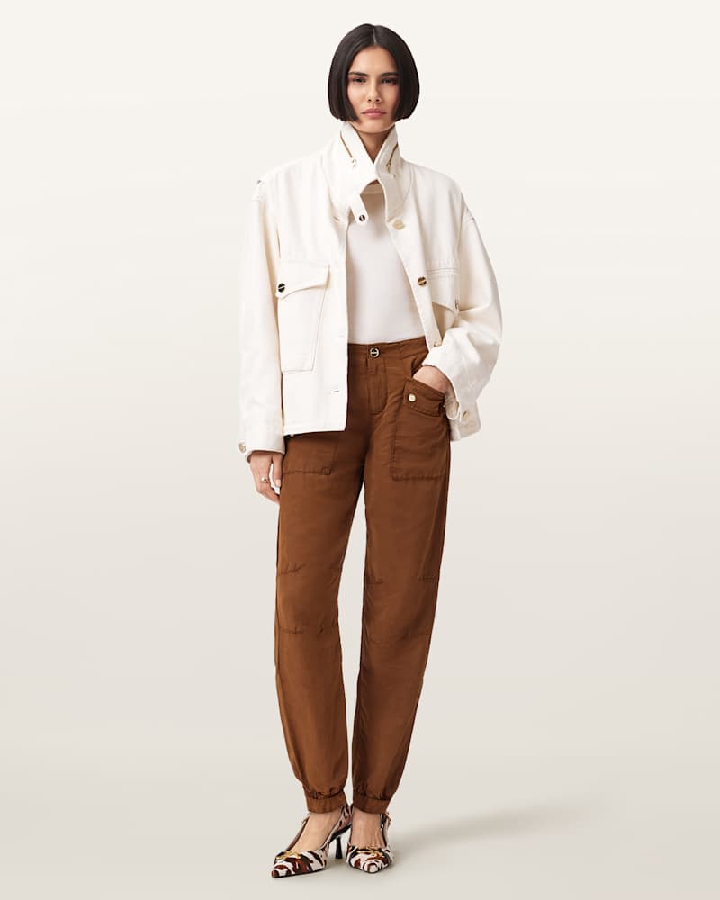 Val Cargo Linen Blend Trousers