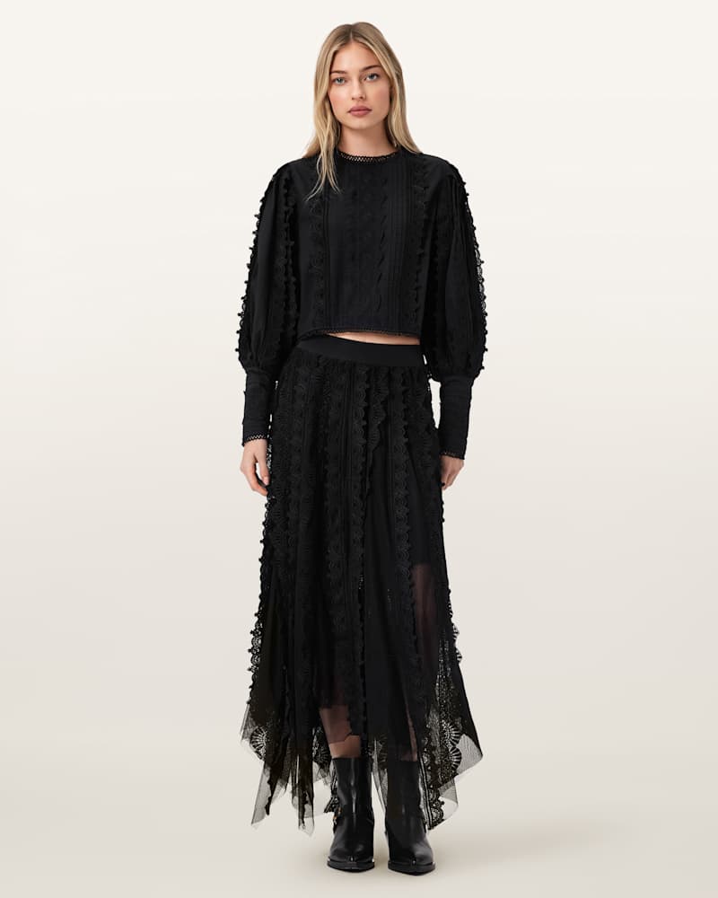 Vashtie Lace Maxi Skirt