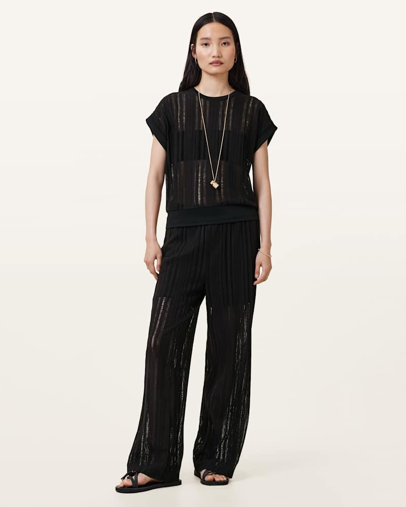 Giana Crochet Ladder Wide Leg Trousers