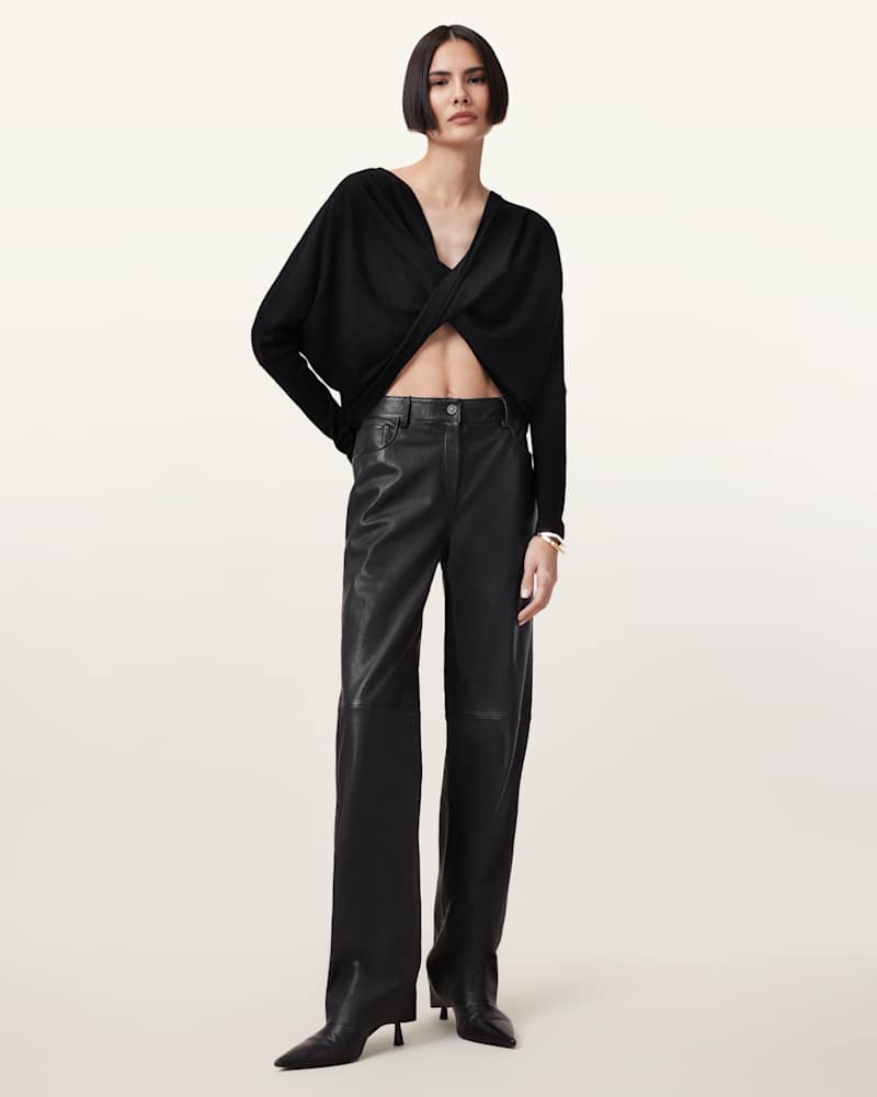 Julieana Wrap Merino Wool Jumper