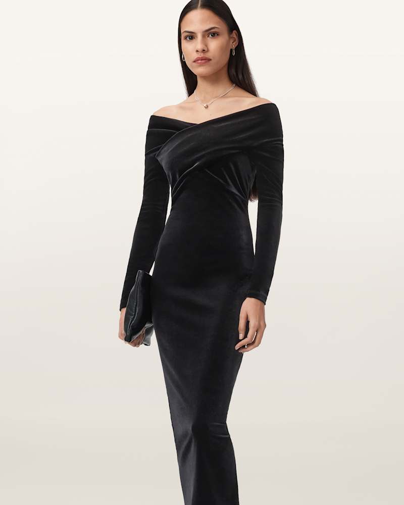 Delta Velvet Midi Dress