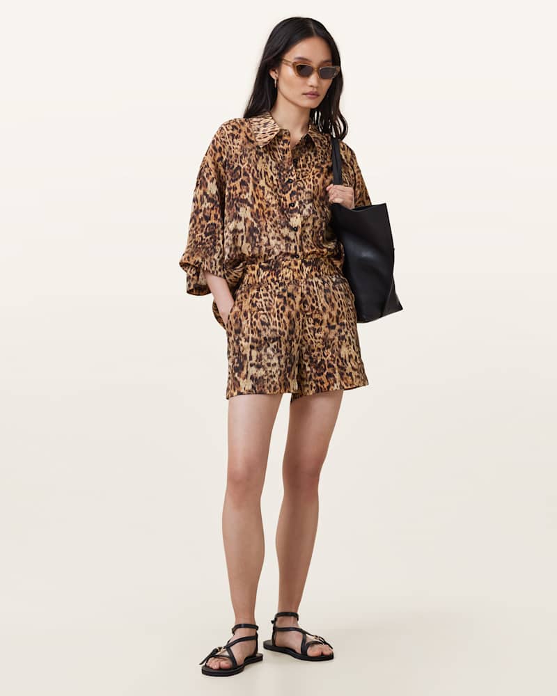 Charli Leopard Print Shorts