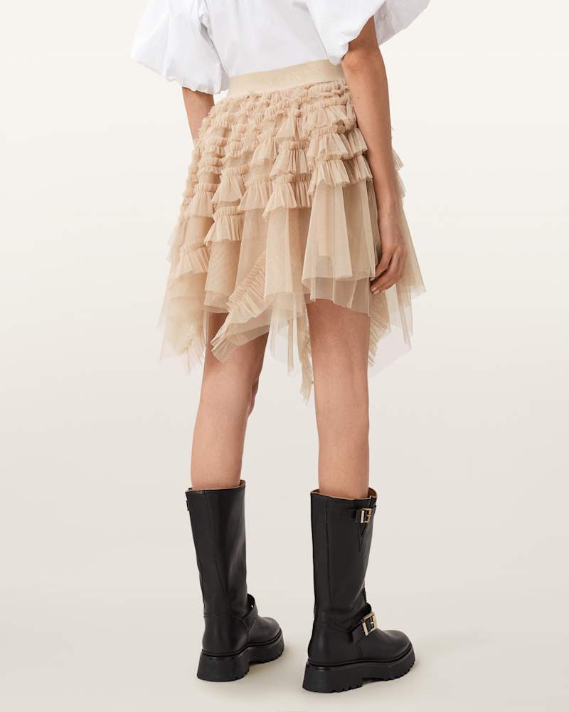 Jayde Ruffled Tulle Mini Skirt