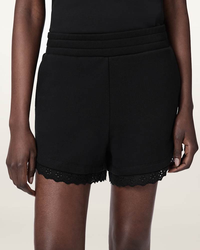 Lele Straight Fit Lace Trim Shorts