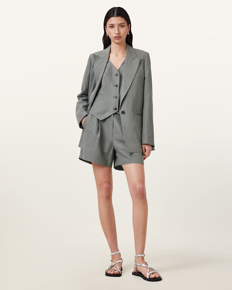 Averie Tencel Relaxed Fit Linen Blend Shorts