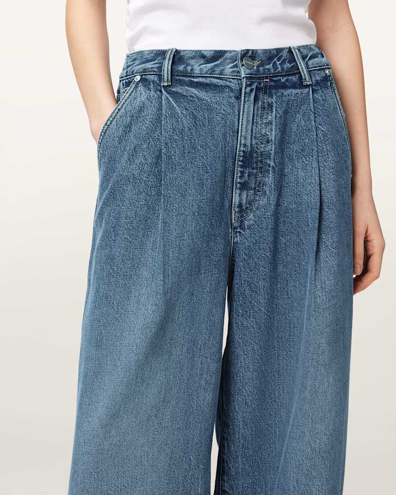 Haze Wide Leg Pleated Jeans  